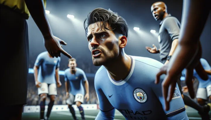 Текст: Полузащитник "Ман Сити" Родри может получить дисквалификацию из-за критики судейства после ничьей с "Тоттенхэмом".